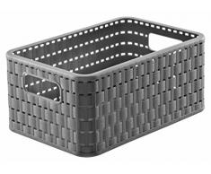 Rotho Country Aufbewahrungskiste 6 l, Kunststoff (PP), Anthrazit, Box A5