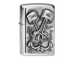 Zippo 207 Engine Parts Feuerzeug, Messing, Street Chrome, One Size