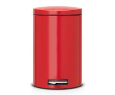 Treteimer 12 L Silent mit Kunststoffeinsatz / Passion Red