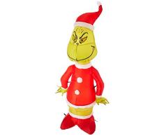 Gemmy Aufblasbarer Grinch als Weihnachtsmann, 1,2 m hoch