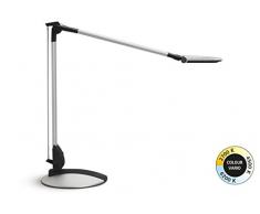 Mauloptimus Colour Vario, LED Tischleuchte Standfuß, Aluminium, Dimmbar, Regelbare Farbtemperatur, Silber, 61 x 22 x 53 cm, 8206795 [Energieklasse A]