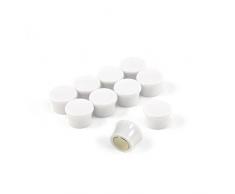 First4magnets Kleine weiße High-Power Memo Board Magnete-Büro & Kühlschrank (17,5 mm Durchmesser x 12,3 mm hoch) (1 Packung mit 10), Metall, Weiß