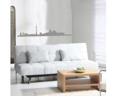 INDIGOS 4052166101905 Wandtattoo w516 Skyline Toronto Wandaufkleber 120 x 31 cm, silber