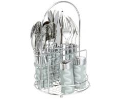 27-teiliges Besteckset Candy, 24-Besteckteile für 6 Personen, inklusive Salz- und Pfefferstreuer und einem Besteckständer