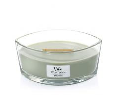 Ellipsenförmige WoodWick Duftkerze mit knisterndem Docht, Applewood, bis zu 50 Stunden Brenndauer