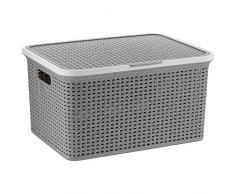 kela Aufbewahrungsbox Rio, Kunststoff, grau/weiÃ, 25 Liter