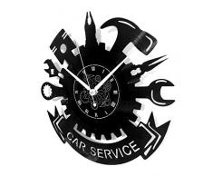 Vinyl Wanduhr Vintage Handgemache Schallplatten-Design Dekor Karosseriebau Car Service Auto Autowerkstatt