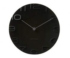 Karlsson On The Edge Uhr, Wanduhr, Kunststoff, Schwarz, One Size