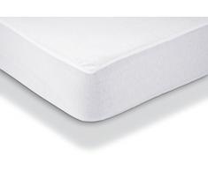 AmazonBasics Matratzenschoner, wasserdicht, Frottierstoff 135 x 190 cm weiß