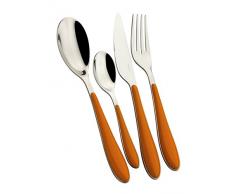 Bugatti ggou-023Â F50Â Gioia Besteckgarnitur, 24-teilig Tafelservice, San/Stahl Orange 22Â x 8Â x 30Â cm