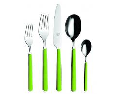 Mepra SPA 10E622020 Besteckgarnitur, Design Millen Grün, 20-teilig