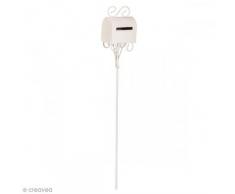 Rayher 46064102 Briefkasten steckbar, 3,2x2x19cm, SB-Btl 1StÃ¼ck, weiÃÅ¸