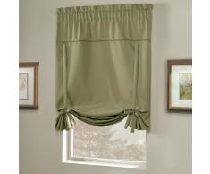 United Curtain Blackstone Verdunkelungsvorhang für Fenster Blende zum Festbinden 40x63 graugrün