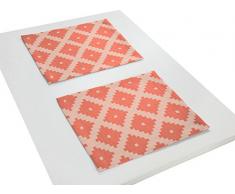 Adam Maroccan Shiraz Light Tischset, Bio Baumwolle, Orange, 30 x 40 cm, 2-Einheiten