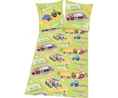 Herding Bettwäsche, Baumwolle, Grün, 135 x 200 cm