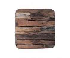 Creative Tops Wood Cabin Bedruckte Premium-Getränkeuntersetzer mit Korkboden, 10,5 x 10,5 cm - Braun (6er Set)