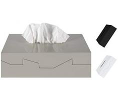 Spirella Kosmetiktücherbox - Box für Kosmetiktücher - Taschentuchbox - Kosmetikbox als Spender oder Halter - Taschentuchspender - Tücherbox ABS 24.8 x 12.8 x 8 cm Taupe