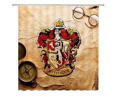 BCNEW Harry Potter Reihe-Logo-Badge Muster Thema Duschvorhang, Hogwarts Wasserdicht Schimmelresistent Polyester 177,8 x 177,8 cm Modern 70 inch Multi 4104w