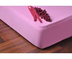 DecoKing 04326 Spannbettlaken 100 x 200-120 x 200 cm Jersey Baumwolle Spannbetttuch Baumwolle rosa