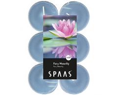 Spaas 12 Duft-Teelichter Maxi Paraffinwachs Aluminium Tasse Grau Blau D 58 mm H 24 mm