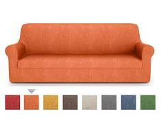 PETTI Artigiani Italiani - Sofaüberwurf, Sofabezug, Sofaüberwurf Orange, Sofabezug 1 Sitzer, Jacquard Stoff, 100% Made In Italy