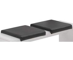 2er Set Klemmkissen Karin, für Sitzbanktiefe 35mm, Kunstleder Schwarz, B45 x 35 cm