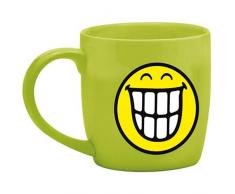 zak! Kaffee-Tasse Smiley-Zähne 200ml in grün, Porzellan, 6.8 x 9.8 x 8 cm