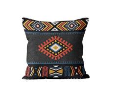 Soleil docre Aztec Zierkissen, Polyester, Grau, 40 x 40 cm