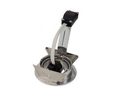 SLV LED Deckeneinbaustrahler NEW TRIA 78 I rund, QPAR 51, GU10, single, einflammig, LS, Blattfeder, matt aluminium, Einbauleuchte, Deckenstrahler, dreh- und schwenkbare Deckeneinbauleuchte, Indoor