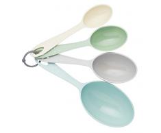 Kitchen Craft Colourworks Kunststoff Messbecher in LöffelformKlaßiker Farben, Plastik, Mehrfarbig, 25.5 x 9 x 6.5 cm, 4-Einheiten