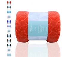 AmeliaHome Nessa Kuscheldecke, Polyester, Rot, 220 x 240