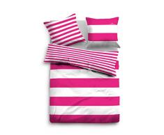 TOM TAILOR 0049769 Linon Bettwäsche Garnitur mit Kopfkissenbezug (Baumwolle) 1x 155x200 cm + 1x 80x80 cm, weiß