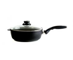 Swiss Diamond xd6728ic Schmorpfanne mit Deckel, Aluminium Druckguss, Schwarz, 28 cm