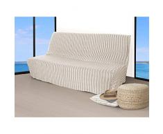 Soleil docre Bezug Bettcouch Jacquard Breite 190 cm COTONADE Ecru