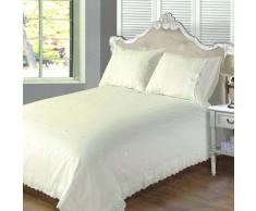 Victoria Broderie Anglaise Bettwäsche-Set, verschiedene Größen erhältlich Einzelbett cremefarben
