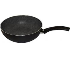 BALLARINI Wok & Gemüssepfanne, Bologna Granitium, 28 cm, Edelstahl, grau