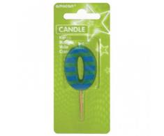 amscan International Geburtstagskerze 0, gestreift