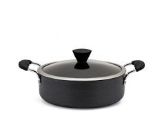 Zinel Sauteuse mit Induktionsboden und Antihaftbeschichtung harteloxiert, grau, 24 cm