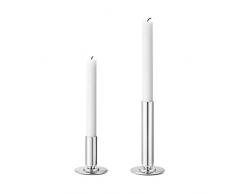 Georg Jensen Manhattan Kerzenhalter, Edelstahl, Material: Mirror Polished Stainless Steel, 0.2 x 0.2 x 16.5 cm