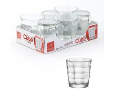 Bormioli 128755-v42 Cube Wasserglas, transparent 24 cl Set 6