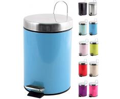 MSV Kosmetikeimer Pastellblau MÃ¼lleimer Treteimer Abfalleimer - 3 Liter - mit herausnehmbaren Inneneimer