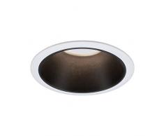 Paulmann 93401 LED Einbauleuchte Cole rund incl. 1x6,5 Watt dimmbar Einbaustrahler Weiß, Schwarz matt Einbaulampe Kunststoff, Alu Zink Deckenspot 2700 K, 6.5 W, 1er-Set