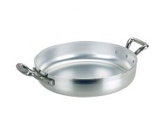 Pentole Bratpfanne, BLTF-Aluminium, 2 Griffe aus Edelstahl, silberfarben 16 cm Silber/schwarz