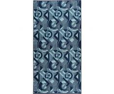 möve Modernism Duschtuch Kreise allover 80 x 150 cm aus 100 % Baumwolle, dark blue