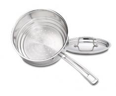 Cuisinart MCP22-24N MultiClad Pro Offene Pfanne, Edelstahl Edelstahl-Dampfgarer mit Deckel Fits 2,3 and 4-Quart Pans edelstahl