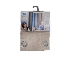 Douceur d Interieur Ösengardine 140 x 260 cm Chambray Uni Newton, Lin beige
