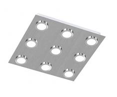 Action LED Veneta Deckenleuchte, Metall, Nickel matt