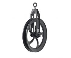 Rustikal State Vintage Rustikal Industrial Look Medium Wheel Farm Pulley für Custom machen Wand Anhänger Lampen Frosty schwarz