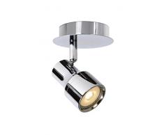 Lucide SIRENE-LED - Deckenstrahler Badezimmer - Ø 10 cm - LED Dim. - GU10 - 1x5W 3000K - IP44 - Chrom