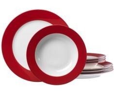Ritzenhoff & Breker Tafelservice Doppio, 8-teilig, Porzellangeschirr, Rot